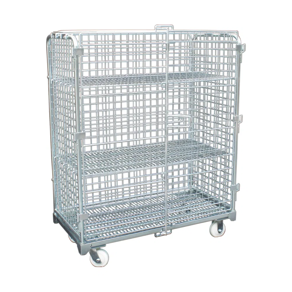 Logistics Cargo Storage Roll Cage Trolley with Castors From Chinese Supplier
