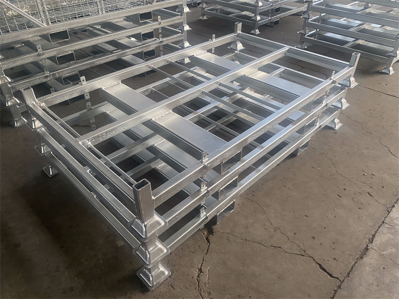 Foldable Cold Galvanized Wire Mesh Stillage/Cage for Warehouse Storage