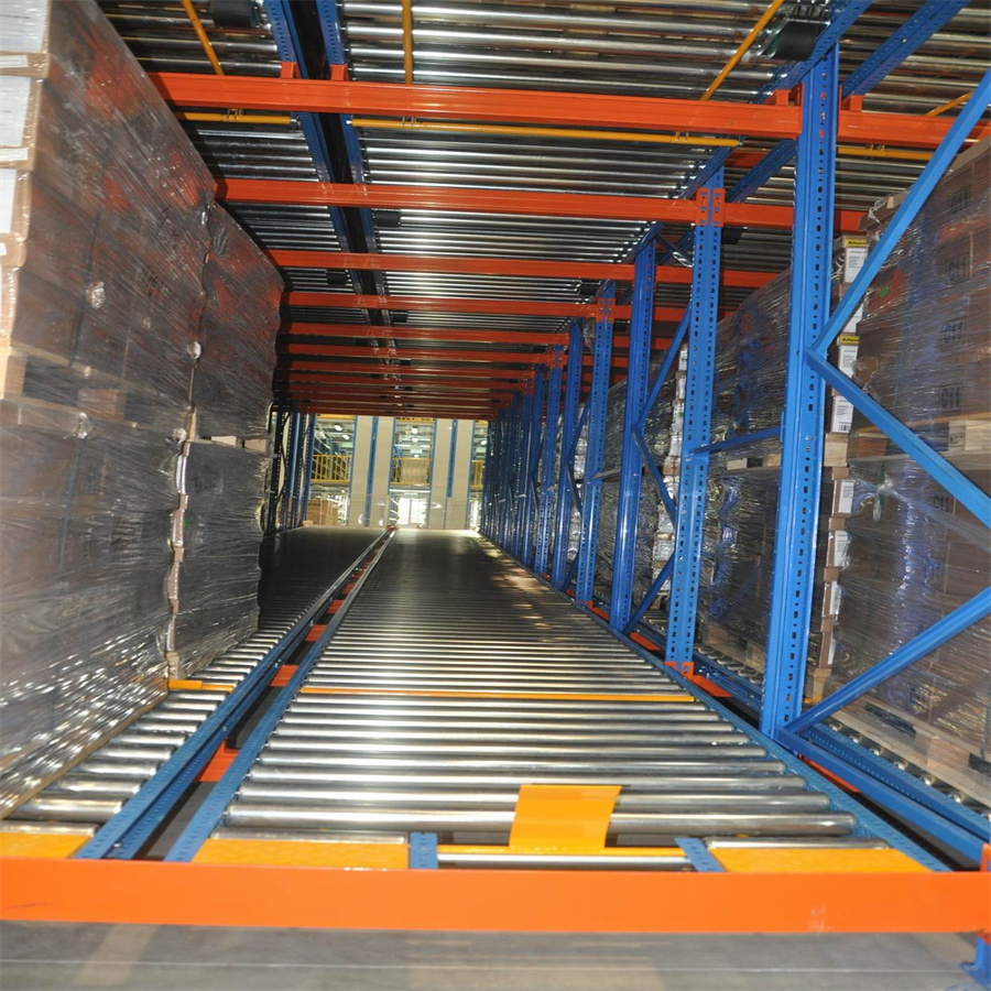 Warehouse Storage System Gravity Storage Racking Metal Racking Gravity Pallet Flow Rack