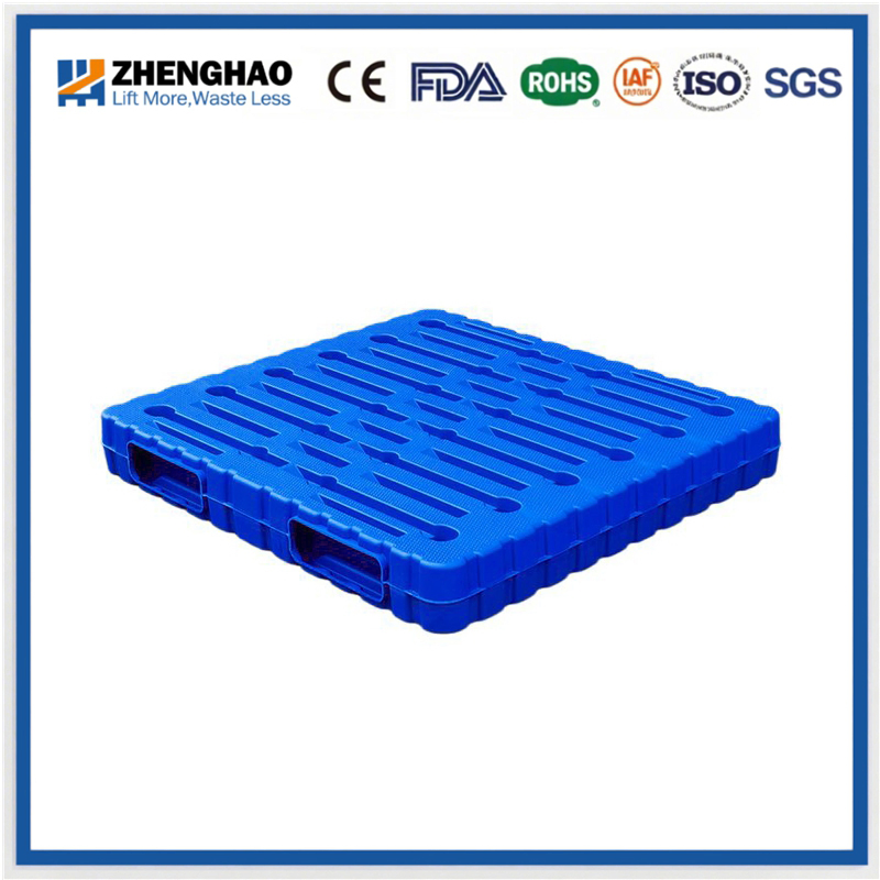 Blow Molding Double-Sided Plastic Pallet 1100× 1100mm Food Factory Wear-Resistant Impact Resistant Forklift Turnover Pallet