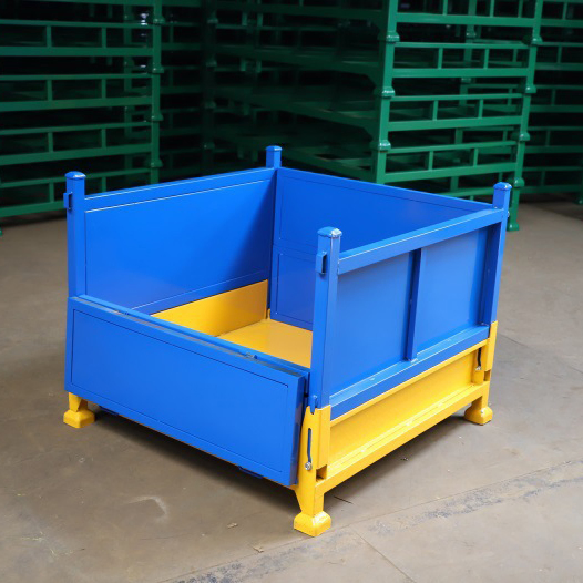 Factory Supply CE Certified Foldable Stackable Customized Steel Metal Box Pallet Container