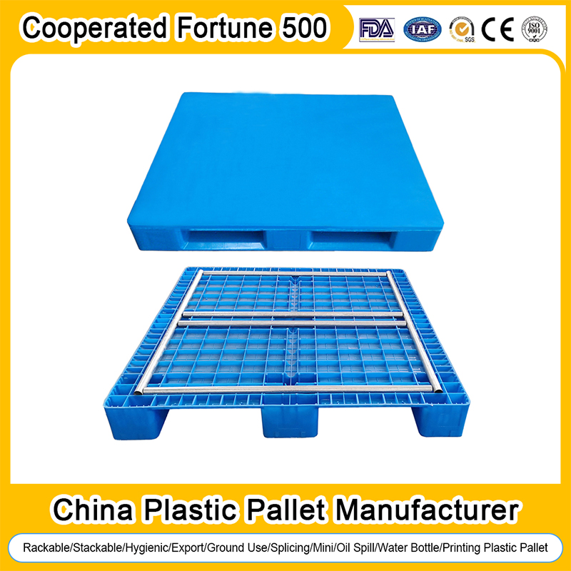 China Plastic Pallet Manufacturer HDPE Heavy Duty Warehouse Storage Industrial Euro One 4 Way Export Oil Spill Containment IBC Printing Hygienic Flat Pallet