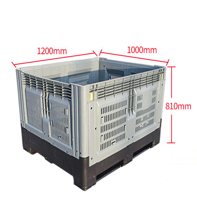 Yellow Big Size Pallet Plastic Container Storage Bins