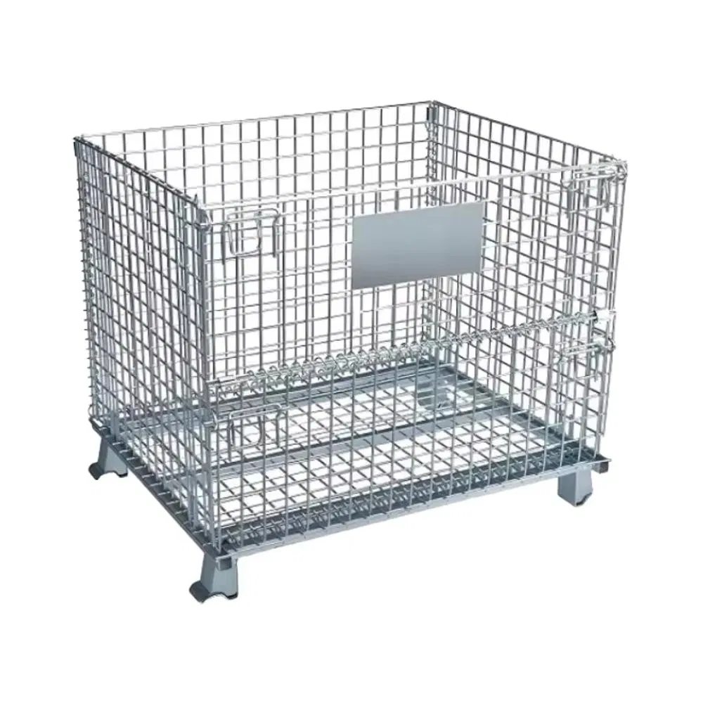 Wholesale Price Heavy Duty Galvanized Steel Folding Storage Cage for Logistic Transportation