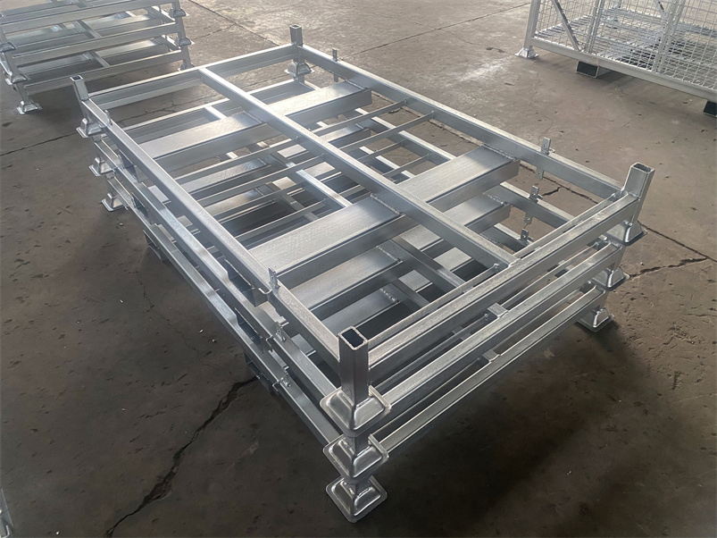 Foldable Cold Galvanized Wire Mesh Stillage/Cage for Warehouse Storage