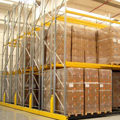 Motor Control Electrical Movable Heavy Duty Pallet Rack/Electricity Mobile Racking for Warehouse Pallet Storage