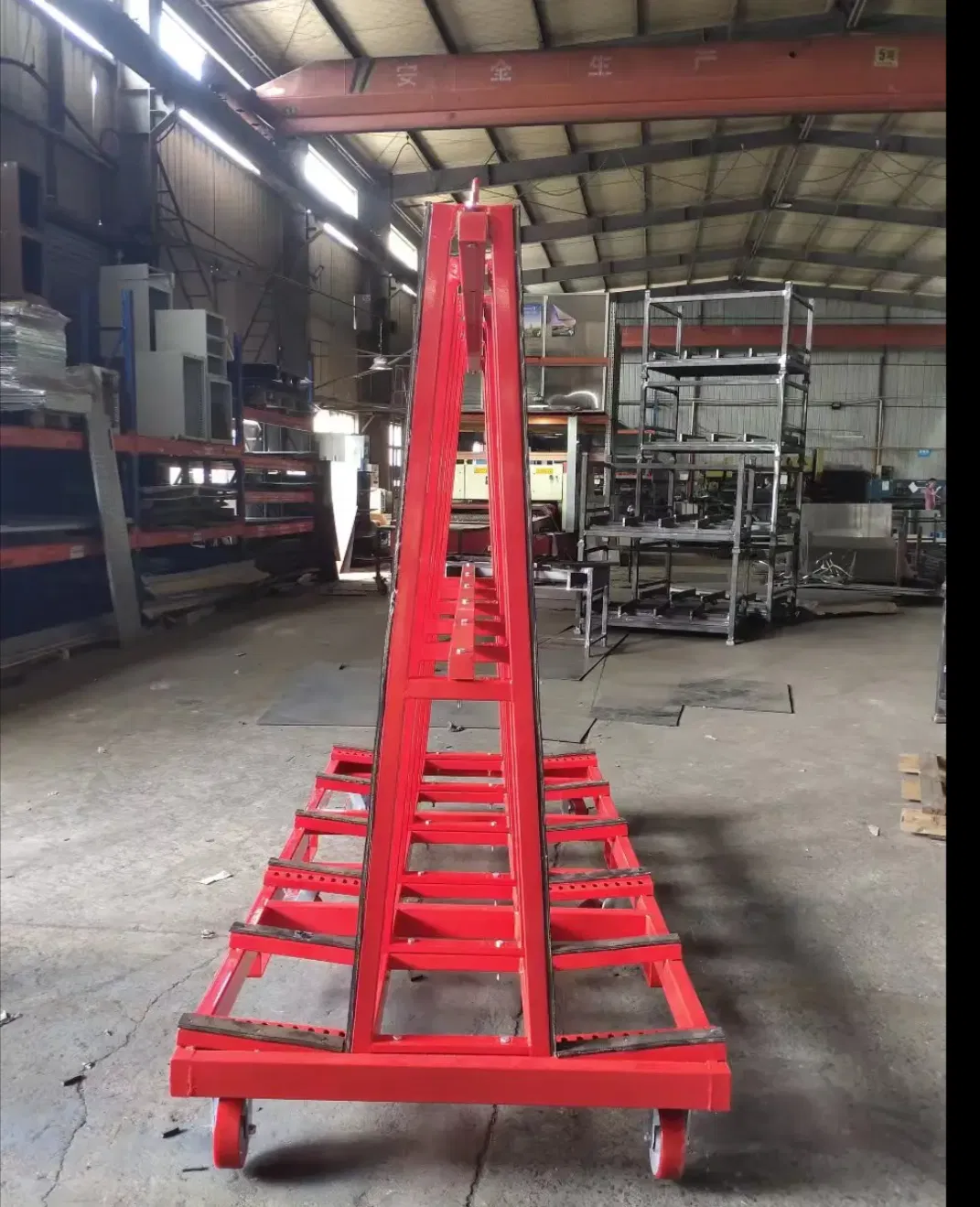 Versatile Glass Shelving Unit for Efficient Industrial Transport Solutions