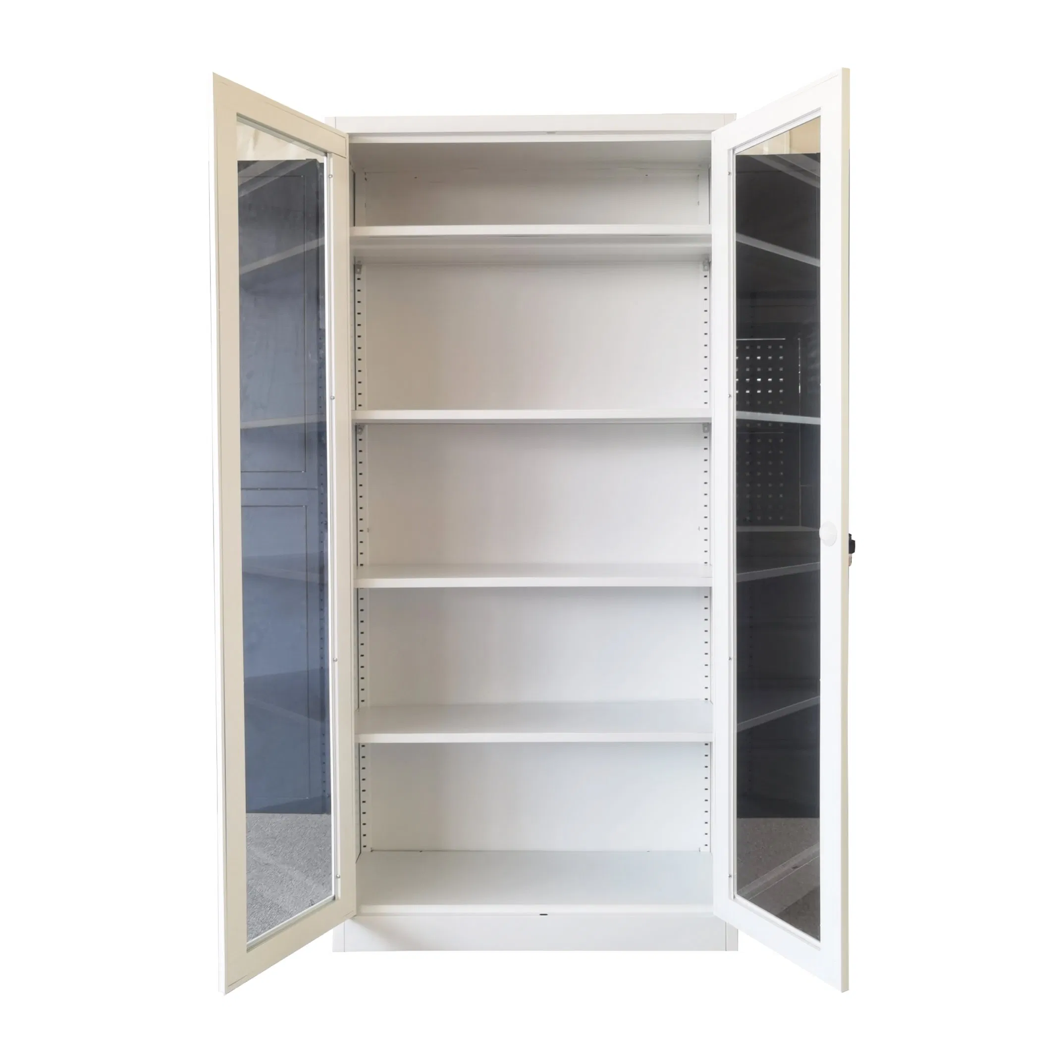 Swing Glass Door Metal Storage Cupboard Bookcase Steel Office Furniture File Cabinet