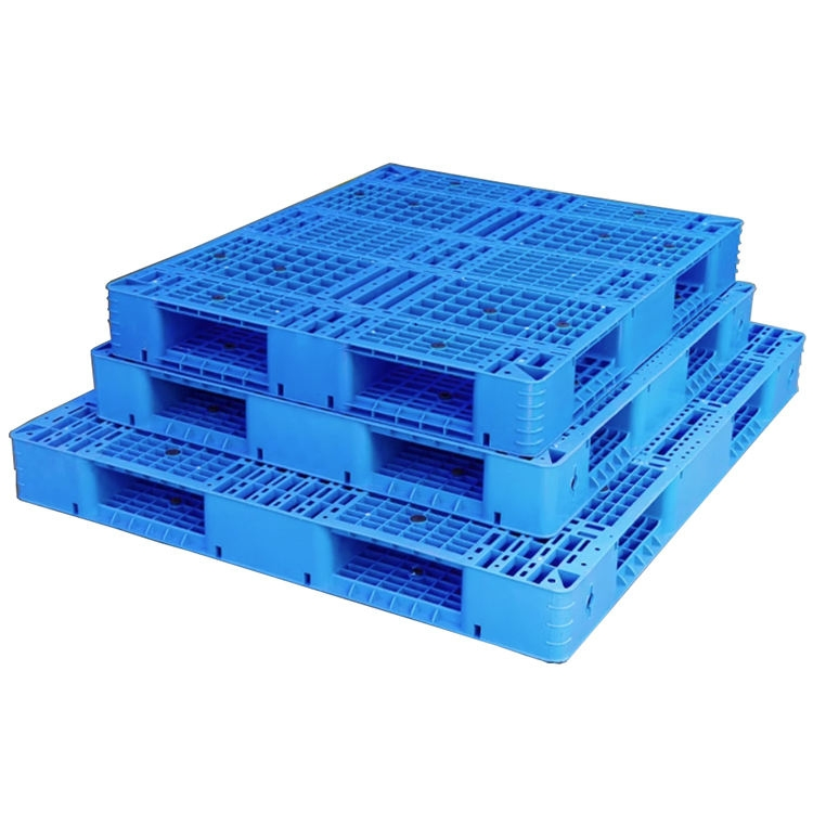 High Quality 6 Runners Rugged Storage Grid Plastic Pallet for Ground Turnover