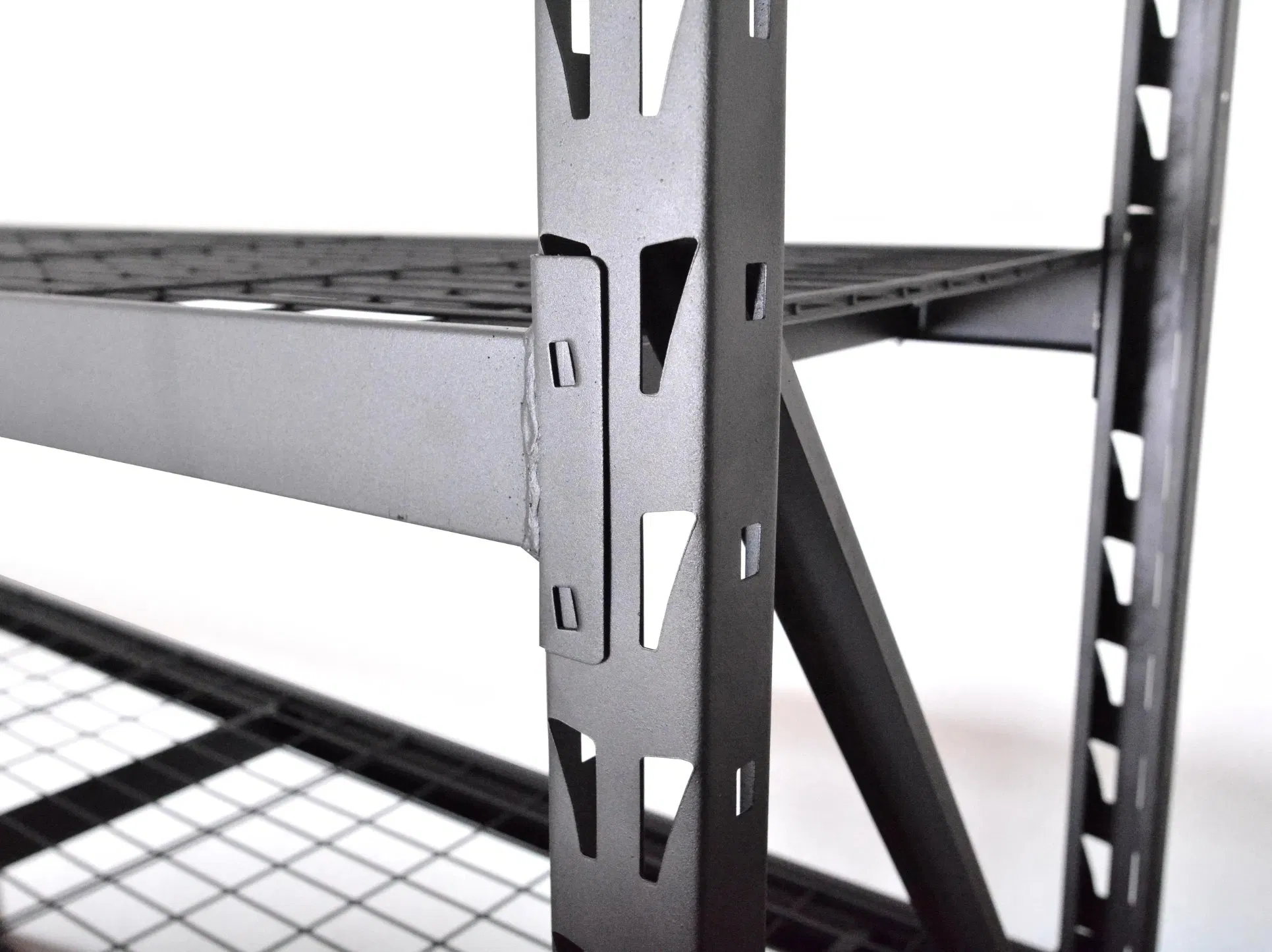 4 Shelf Adjustable Metal Garage Shelving Unit with Wire Decking