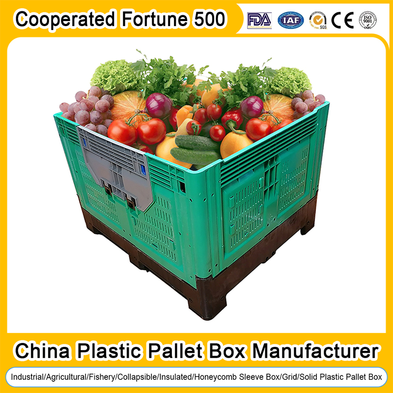 Euro 1000L Vented 1200X800 Transport Stackable Logistics Reusable Rigid HDPE Plastic Solid Side Locking Pallet Card Box Bulk Storage Container Price for Fruit