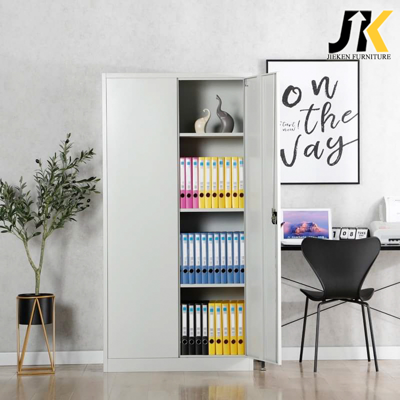 Large Double 2 Swing Door Cupboard Lockable Metal Furniture Trading Storage Office Filing Steel Cabinet