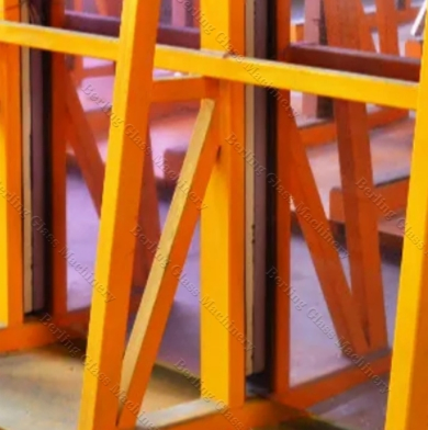 Mobile a Frame Glass Storage Rack with Lockable Casters for Stability