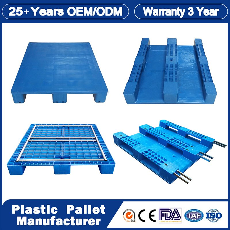 Plastic Pallet Manufacturer Industrial Rackable Logistics Stackable One Way Export Drum Oil Spill Hygienic Warehouse Storage Euro HDPE Heavy Duty Plastic Pallet
