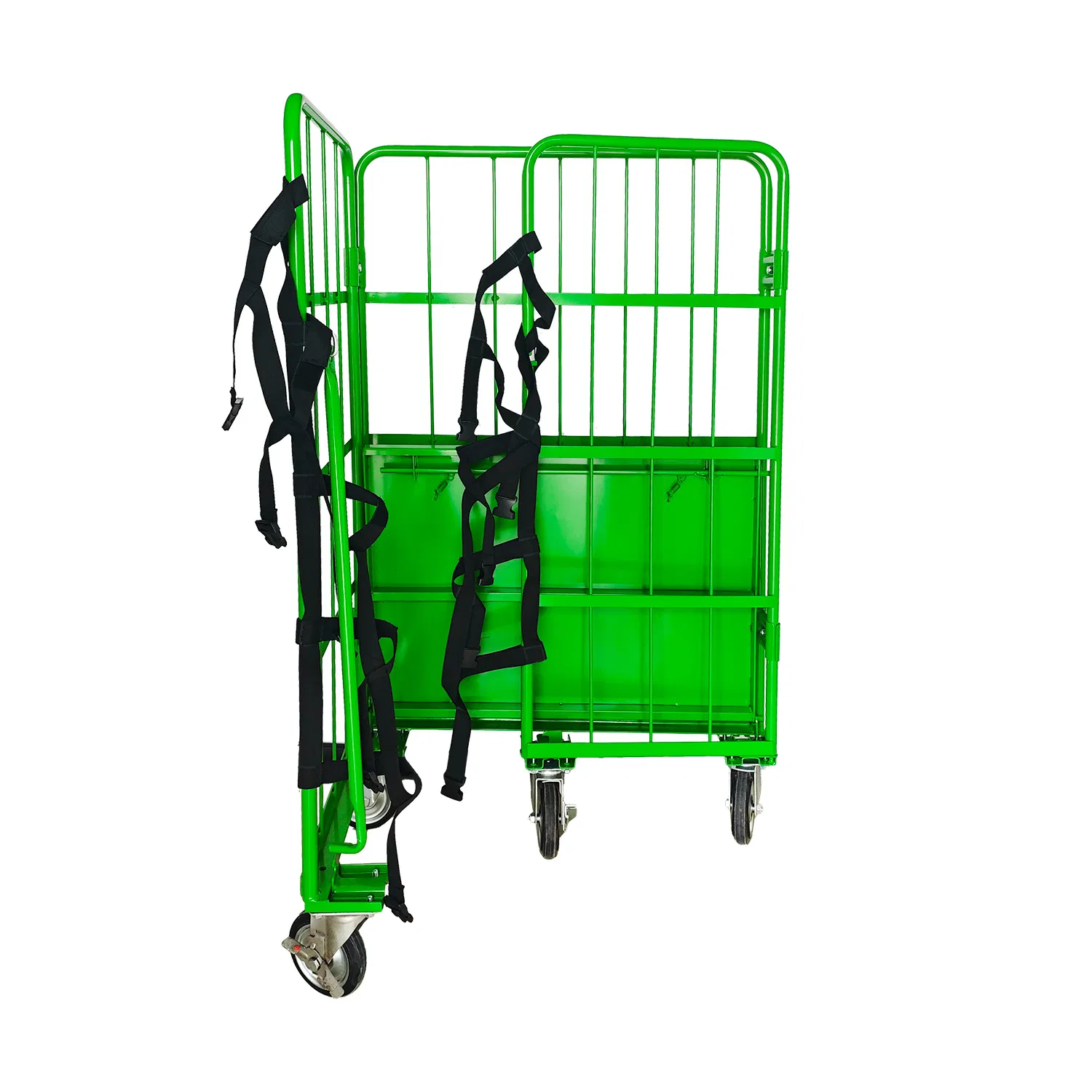 Roll Cage Container with Grid Rolling Tape Sorting Steel Trolley