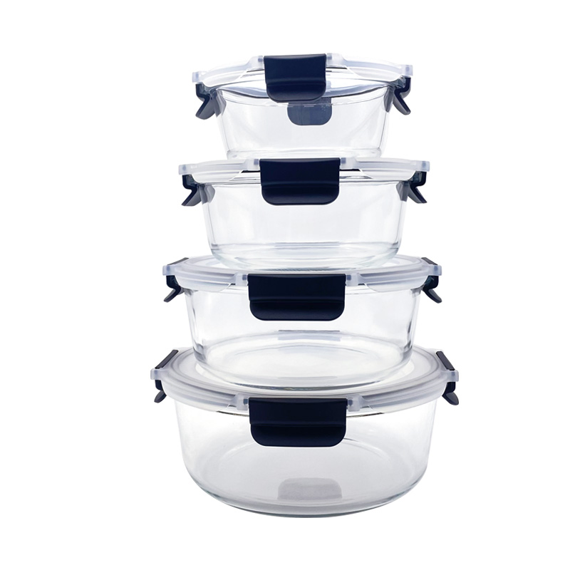 Multiple Sizes Removable Lock Glass Food Storage Container Box Set- Airtight, BPA-Free &amp; Stackable for Kitchen Organization, Storing Leftovers, Freezing Meals