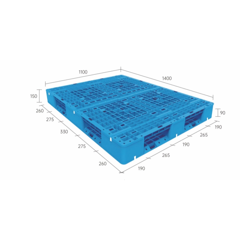 High Quality 6 Runners Rugged Storage Grid Plastic Pallet for Ground Turnover