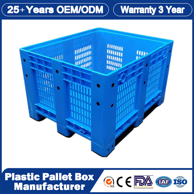 1200X1000X760mm Heavy Duty Large Hard Solid Rigid Euro 100% HDPE Stackable Bulk Storage Containers for Sale