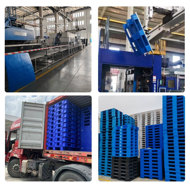 Factory Supply Recycle Runner Flat Slip Sheet Aluminum Grid Warehouse Tray Industrial Nestable HDPE 4way Export Hygienic Shipping Heavy Duty Plastic Euro Pallet