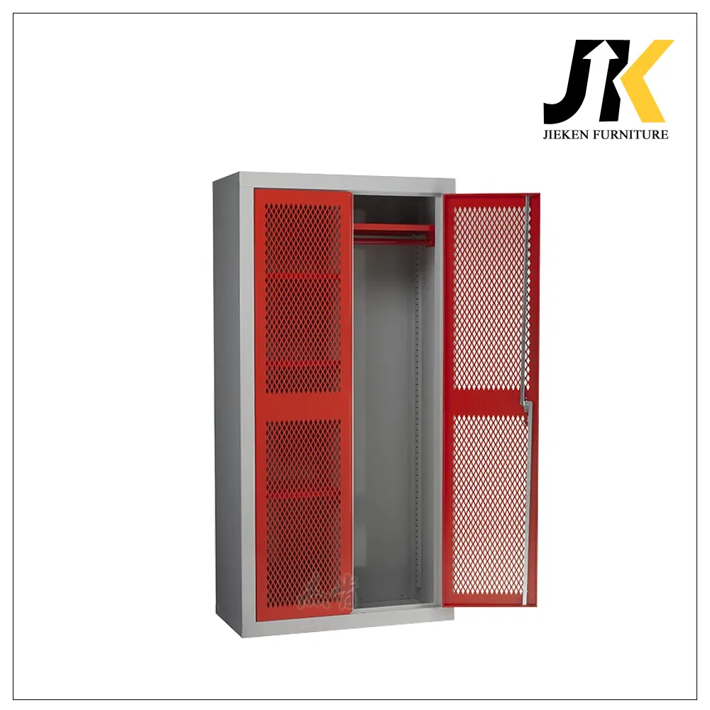 Mesh Door Metal Storage Cabinet Lockable Steel Office Cupboard Steel Tool Cabinet Locker