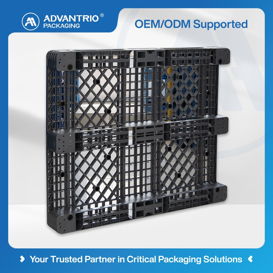 PP Pallet Recyclable Material Supporting Circular Economy Logistics Turnover Plastic Pallet Box