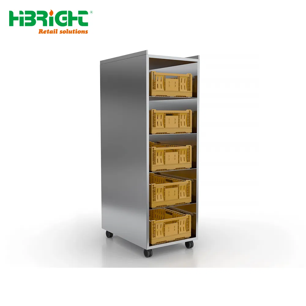 Logistic Warehouse Picking Trolley with Plastic Crate