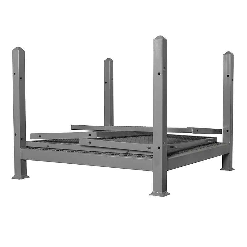 Removable Workshop Turnover Steel Post Storage Cage Metal Pallet Stackable Foldable Stillage