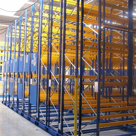 Warehouse Cold Storage Logistic Center Mobile High Bay Efficiency Heavy Duty Density Automatic Pallet Racking