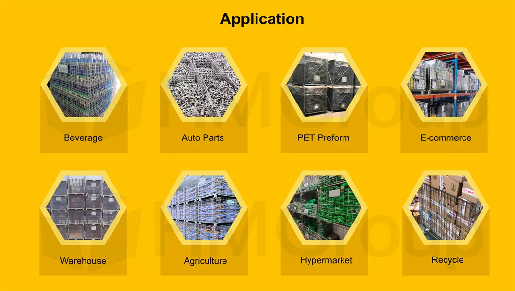 Application of wire mesh container