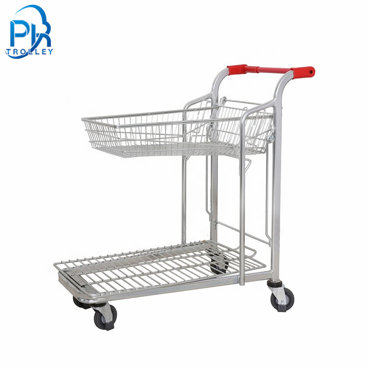 Metallic Heavy Duty Warehouse Order Shopping Picking Transport Trolley Discount