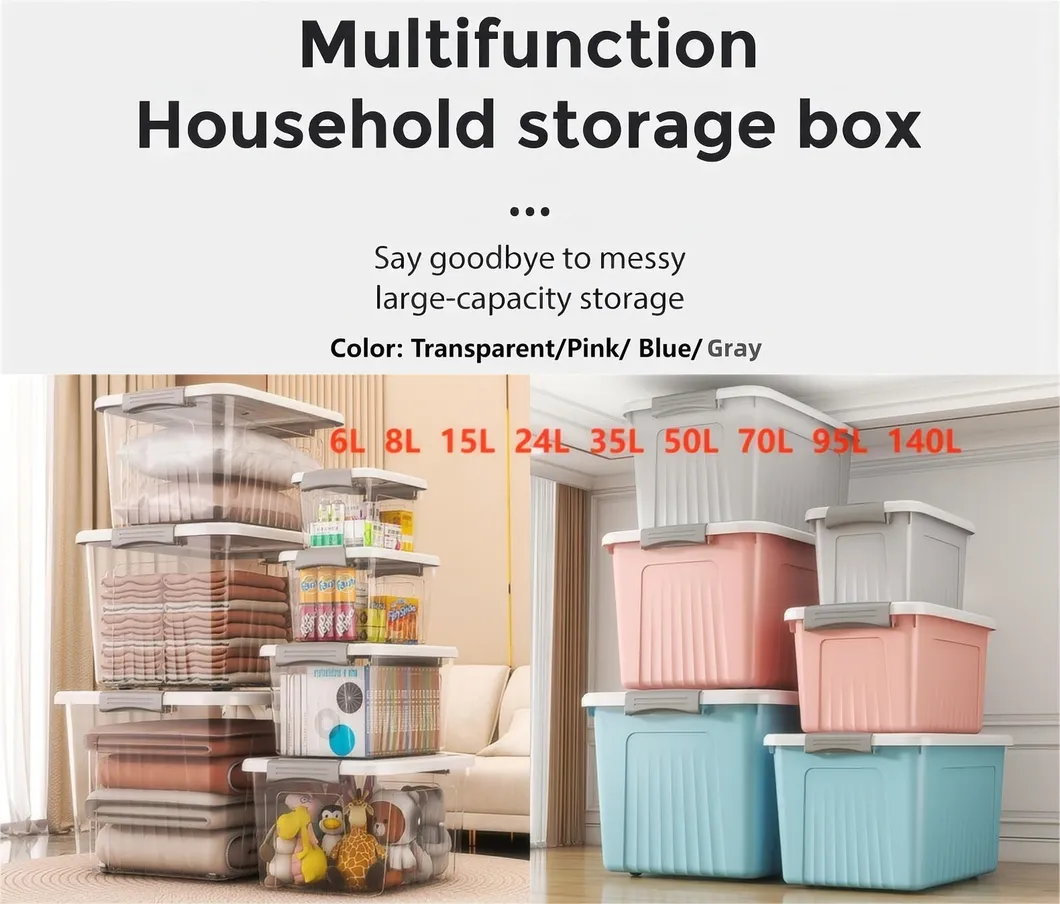 Colorfull PP Plastic Storage Bin with Wheels