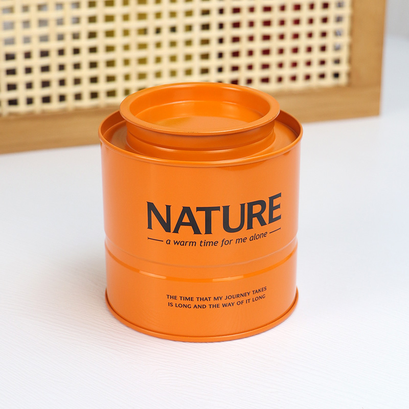 Tinplate Gold Round Tea Tin Box Cans Custom Metal Food Grade Packaging Sealed Cans Round Tea Leaves Matcha Powder Iron Tea Tin Cans