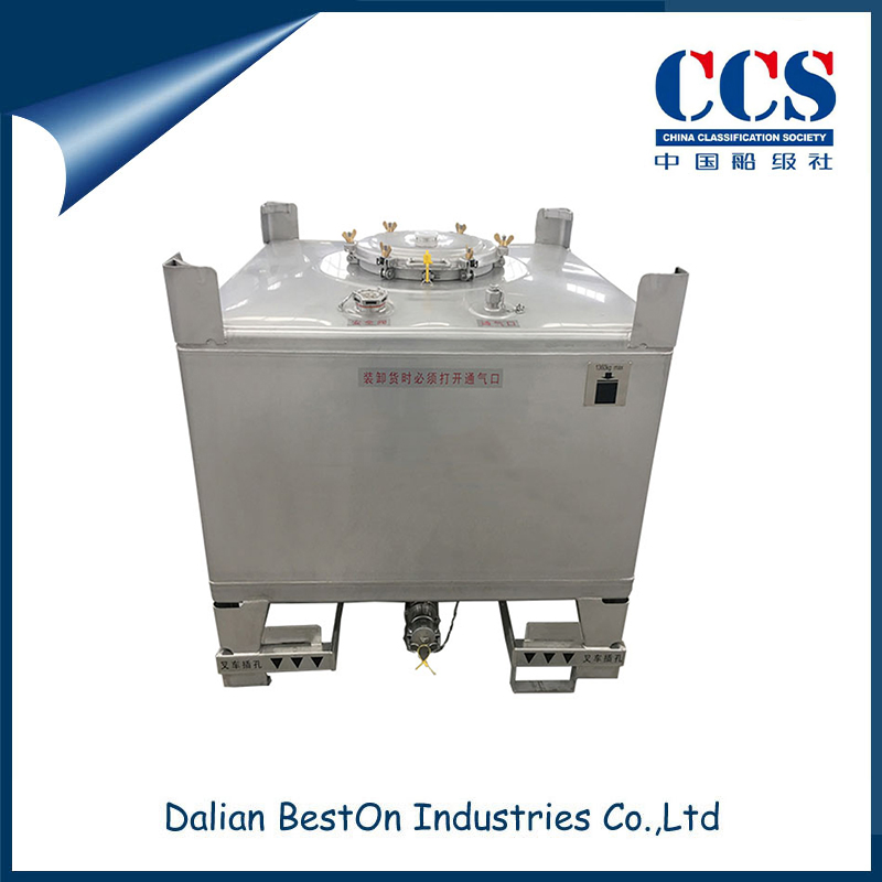 Dalian Beston China 150mm Powder Storage Tank Factory Ocean Shipping Transportation Intermediate Bulk Container Sample Available Ss IBC Chemical Container