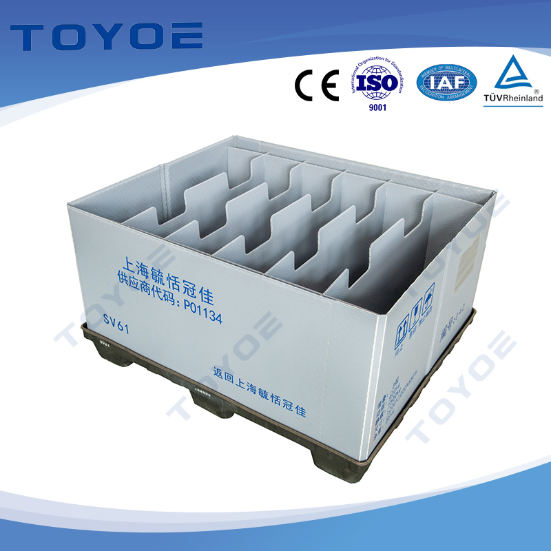 China Goods Heavy Duty Stackable Collapsible Foldable Plastic Crate Storage Bin with Lid for Solar Panel