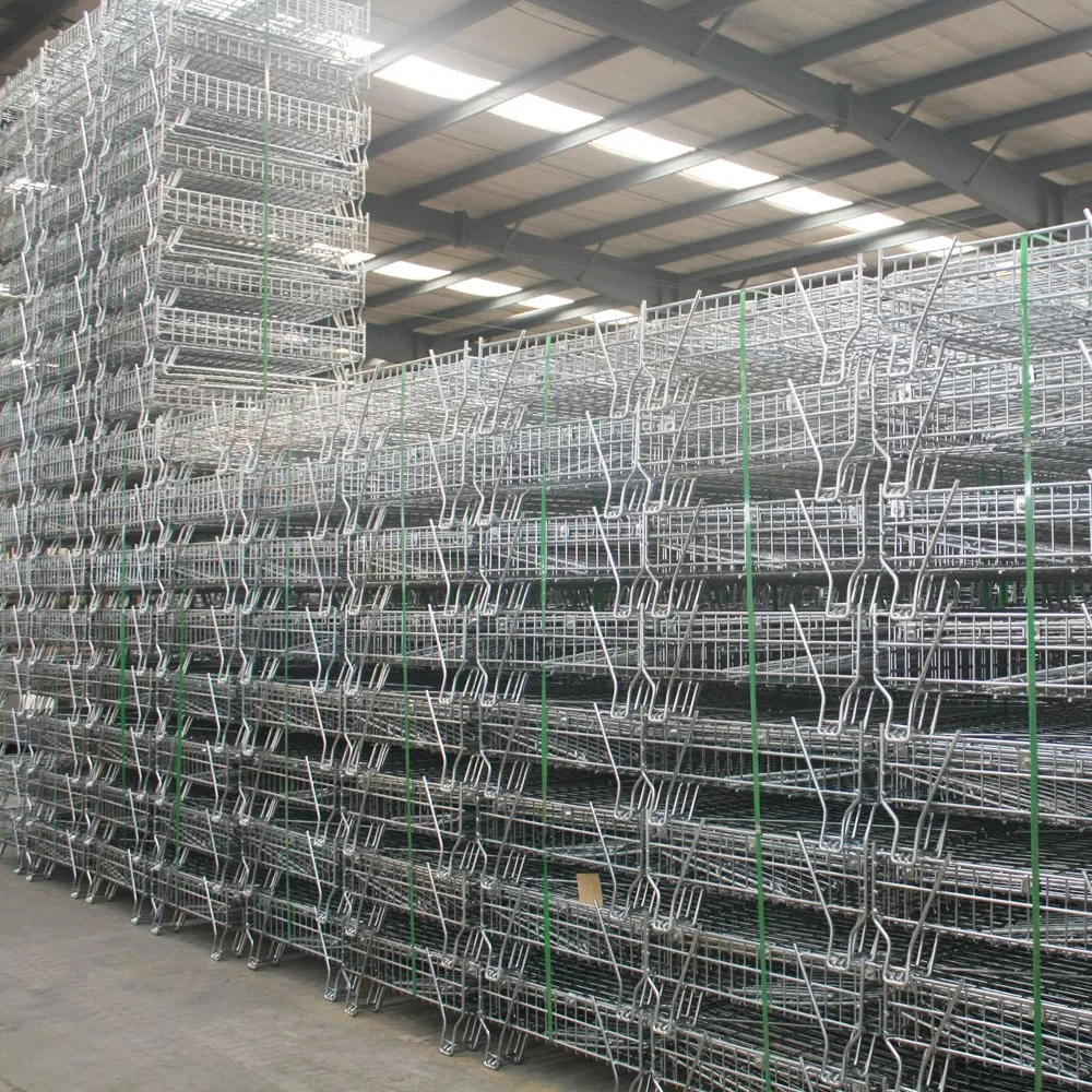 High Quality Warehouse Stackable Steel Wire Mesh Container Basket