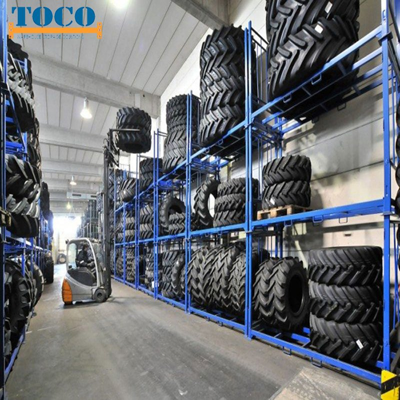 High Quality Powder Coated Heavy Duty Building Materials Foldable Steel Metal Stacking Tyre Stillage with Wheels