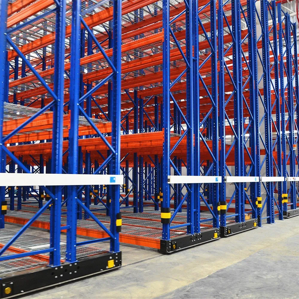 Warehouse Cold Storage Logistic Center Mobile High Bay Efficiency Heavy Duty Density Automatic Pallet Racking