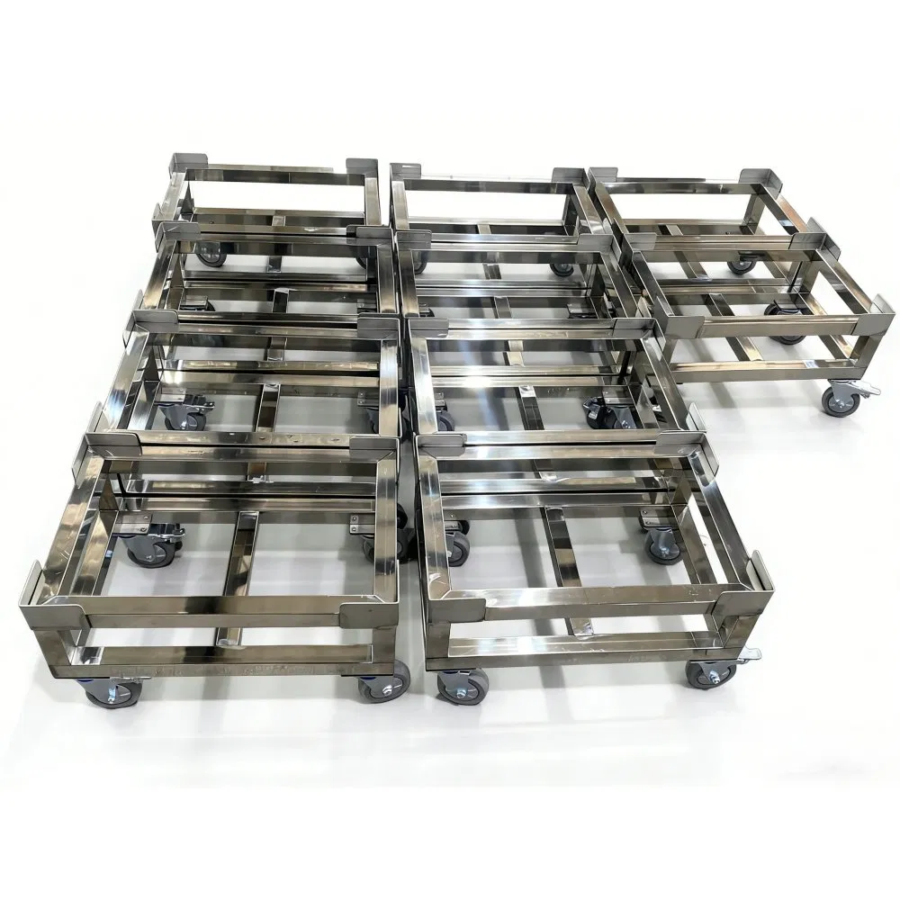 Dolly with Metal Grounding Chain for Workshop Material Transport