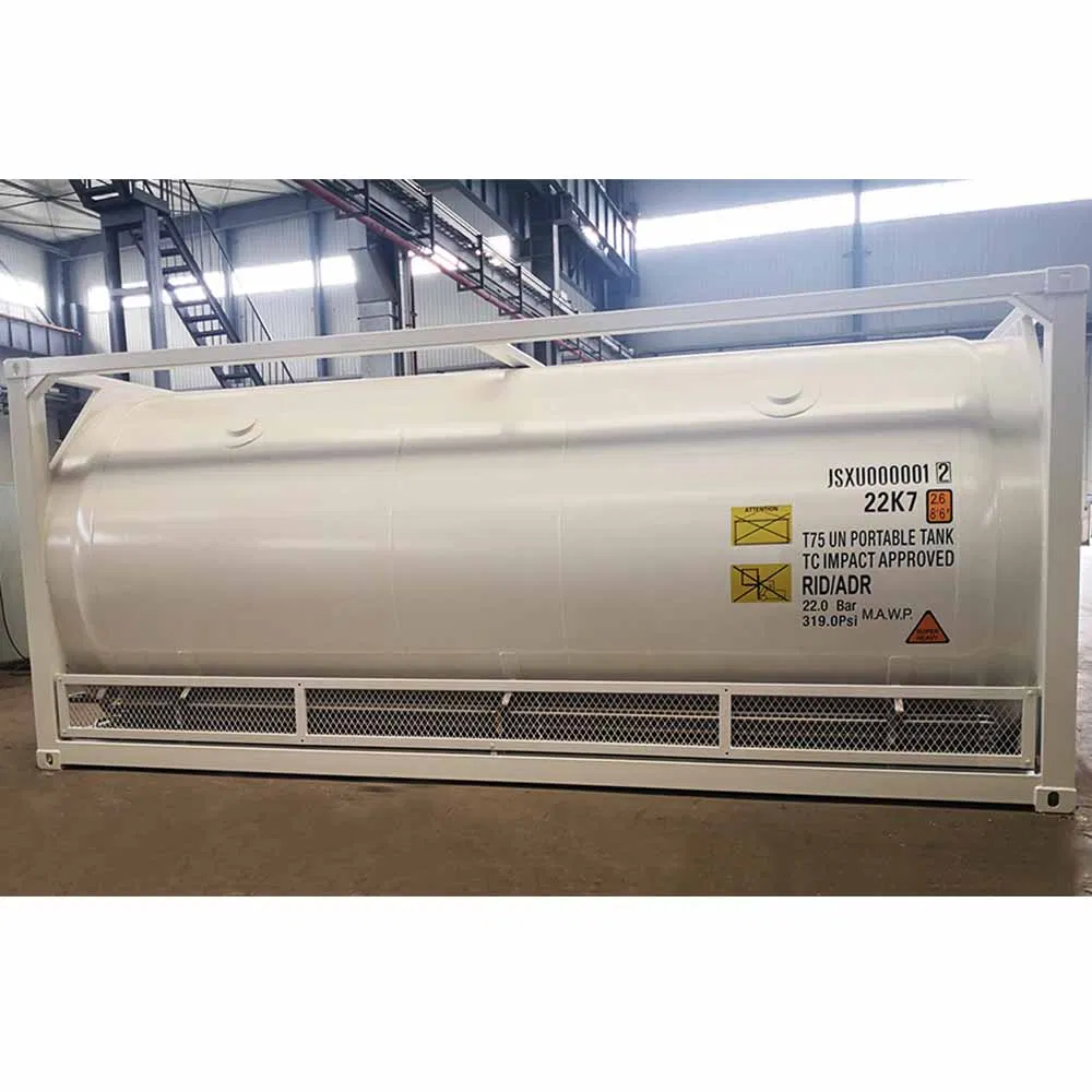 T75 21m3 Cryogenic Gas Shipping ISO Tank Container for Bulk Storage Cargo LNG Carbon Dioxide CO2 Lox Lin Lar