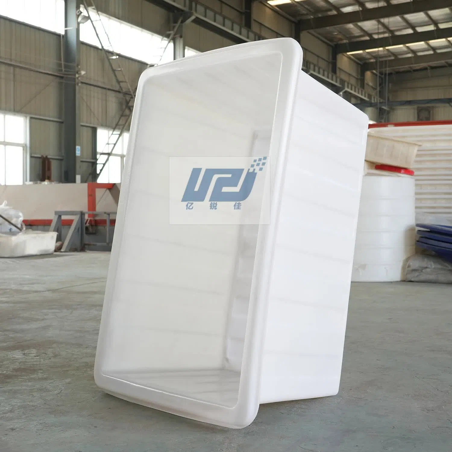 White Rectangular Plastic Storage Bin, Offering Ample Space for Bulk Items