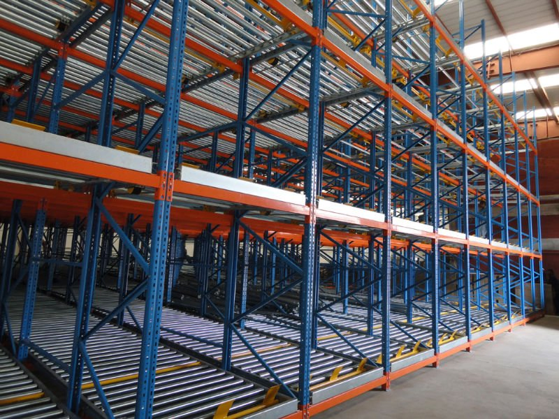 Pallet Flow Racks Flow Through Rolling Mobile Pallet Racks Warehouse Warehouse Storage Shelving Pallet Rack Gravity Flow Rack Gravity Pallet Racking