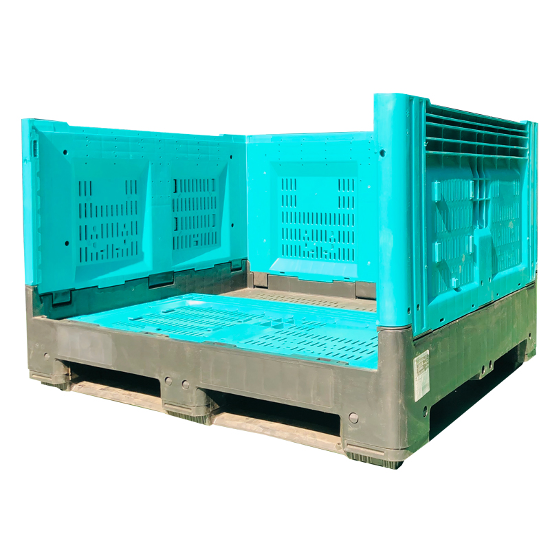 1200X1000X760mm Fruit Storage Bin Foldable Plastic Pallet Box