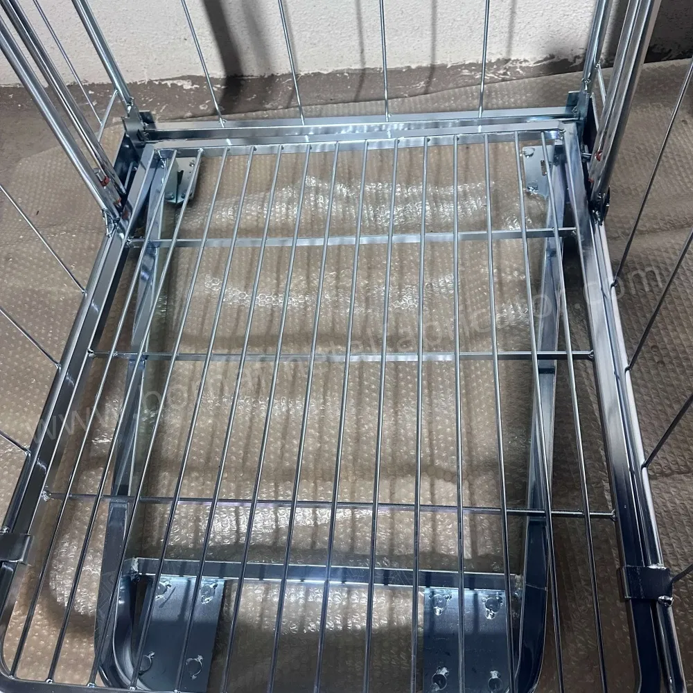 Medium-Duty Customized Hot DIP Zinc Warehouse Transport Folding Steel Material Rolling Container