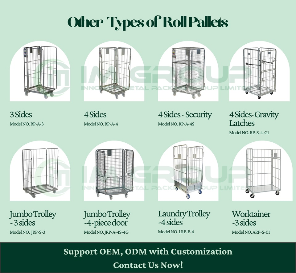 2 Sided a Frame Nestable Mild Steel Warehouse Storage Roll Cage