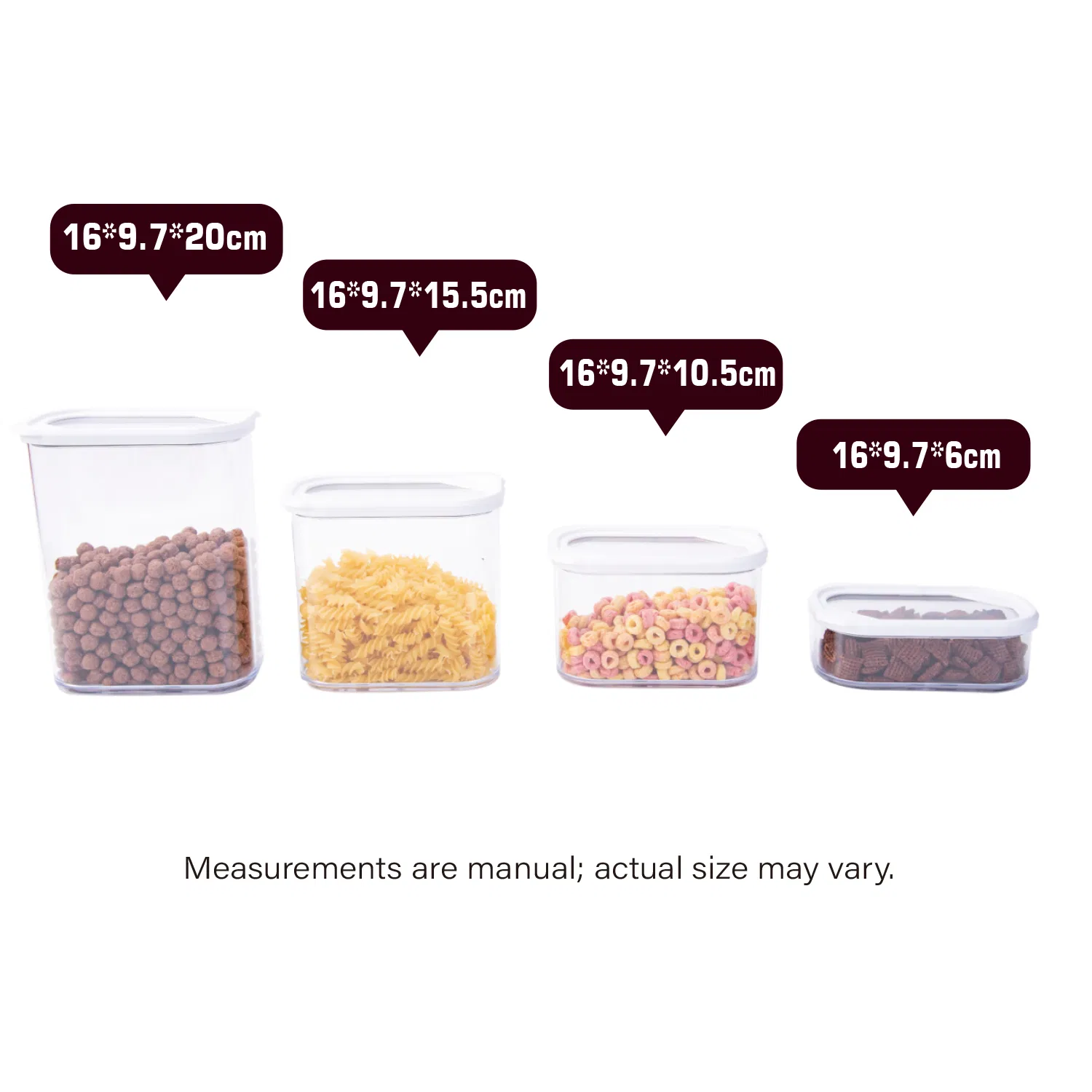 Airtight Food Storage Container with Lid Stackable Kitchen Storage Containers for Cereal Flour Sugar