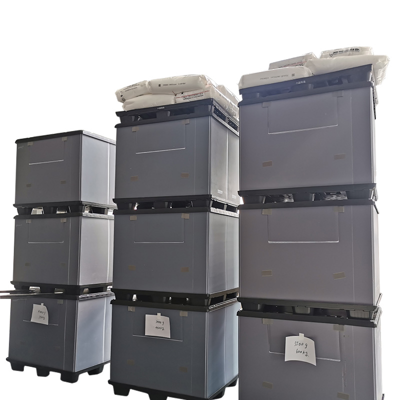 Gaylord Reusable Foldable Collapsible Pallet Container with Stackable Lid for Large Bulk Packs Storage Shipping