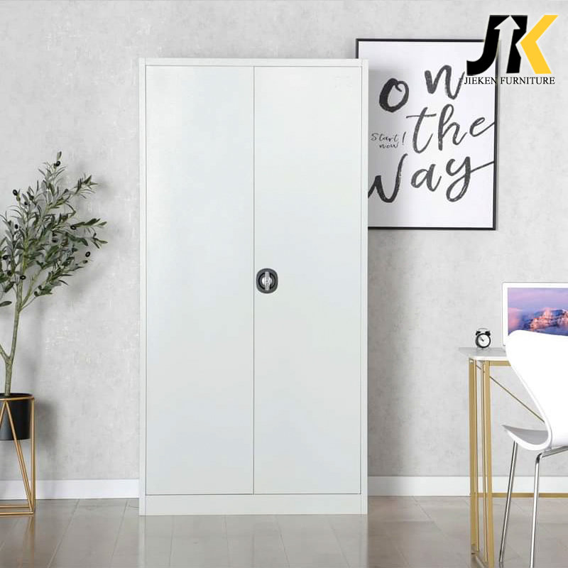 Large Double 2 Swing Door Cupboard Lockable Metal Furniture Trading Storage Office Filing Steel Cabinet