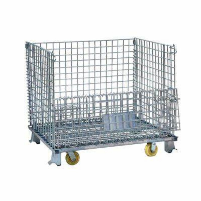 Hsj Heavy Duty 1500kg 1200*1000*1000mm Heavy Duty Foldable Collapsible Container/ Pallet Boxes Stackable Mesh Storage Cages Pallet