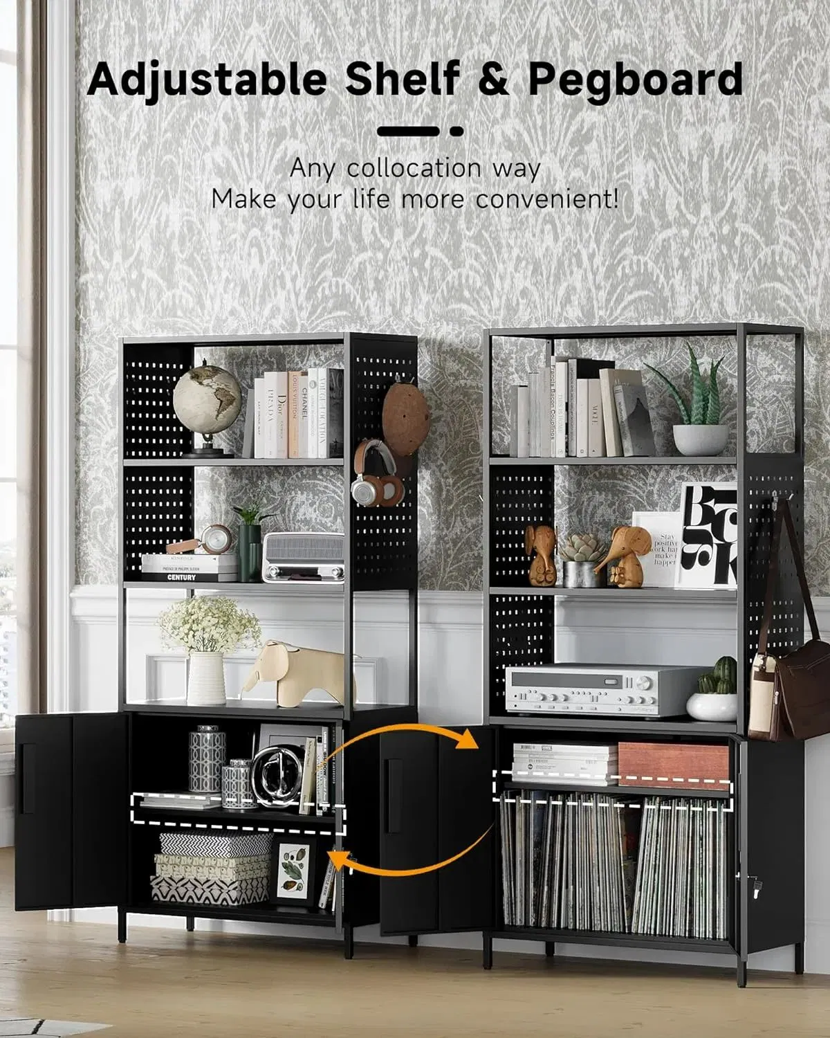 Metal Shelving Unit for Home Office Organization and Storage Solution