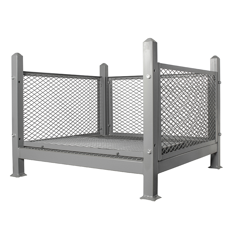 Removable Workshop Turnover Steel Post Storage Cage Metal Pallet Stackable Foldable Stillage